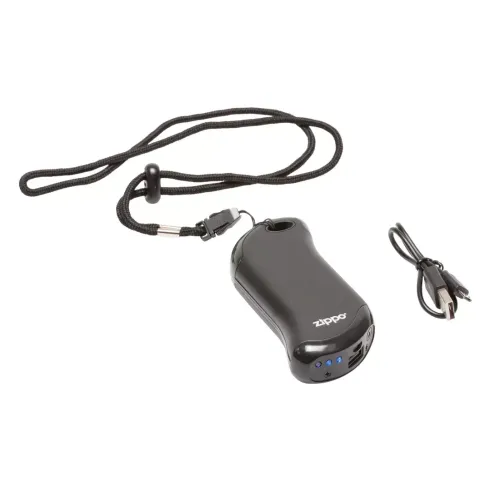 Туристичні грілки Грілка для рук USB до 9 годин+ Power Bank 5200 mAh ZIPPO Heatbank, індикатор заряду та нагріву, чорна, картонна упаковка (2007340)