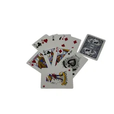 Карты игральные с пластиковым покрытием 54 листа 87х62мм, 2 индекса, синяя рубашка (DN19172BL)