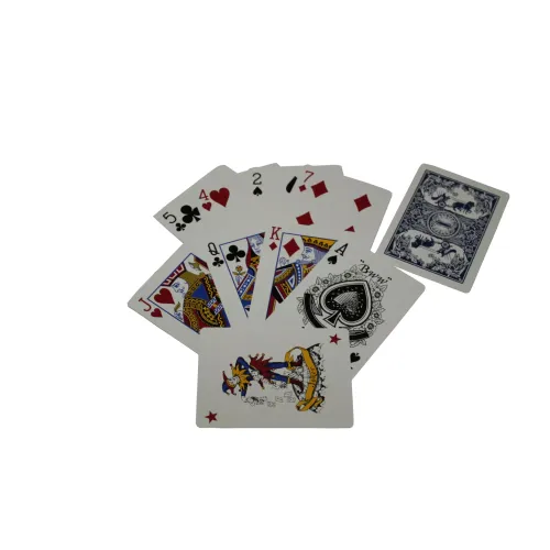 Игральные карты Карты игральные с пластиковым покрытием 54 листа 87х62мм, 2 индекса, синяя рубашка (DN19172BL)