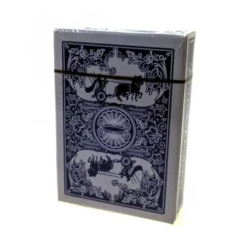 Игральные карты Карты игральные с пластиковым покрытием 54 листа 87х62мм, 2 индекса, синяя рубашка (DN19172BL)