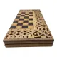 Ігрові набори Набір 3 в 1 нарди-шахи-шашки дерев'яні різьблені 57×28×5,2см фігури,фішки дерево,клітина 4,2*4,2 см (DN36053)