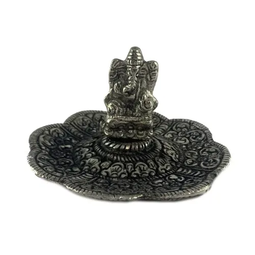 Набори пахощів Підставка під пахощі "Ганеша" метал, старовинне срібло d -9.8 см h-5.8 см (DN32348)