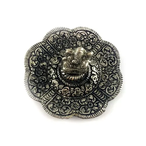 Набори пахощів Підставка під пахощі "Ганеша" метал, старовинне срібло d -9.8 см h-5.8 см (DN32348)