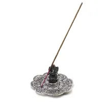 Підставка під пахощі "Ганеша" метал, старовинне срібло d -9.8 см h-5.8 см (DN32348)