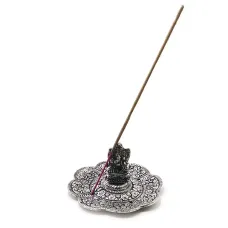 Підставка під пахощі "Ганеша" метал, старовинне срібло d -9.8 см h-5.8 см (DN32348)