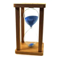 Песочные часы в бамбуке на 20 минут Эйфелева башня Синий песок (DN29765)