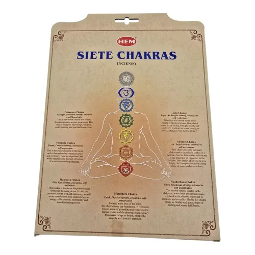 Наборы ароматов Подарочный набор благовоний 7 ароматов "Семь чакр" 7 Chakras Hexa Gift Pack HEM палочки HEXA по 20 шт (DN36544)
