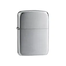 Серебряная бензиновая зажигалка Zippo 24 Silver 1941 Replica Hand Satin Sterling (24)