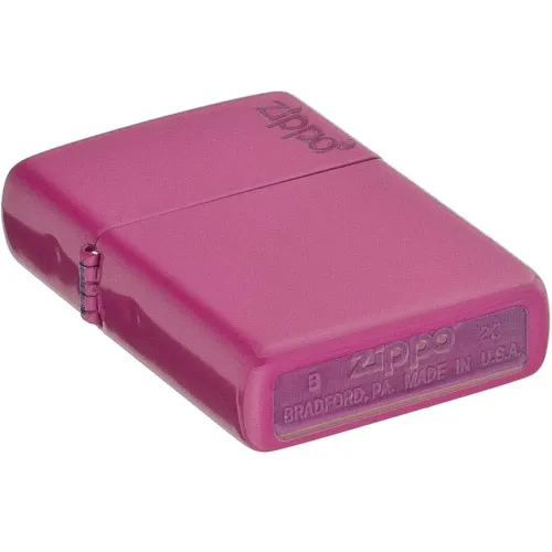 Бензинові запальнички Запальничка бензинова Zippo Frequency Zippo Logo Рожева з логотипом (49846 ZL)