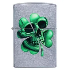 Зажигалка бензиновая Zippo Lucky Skull Серебристая (49260)