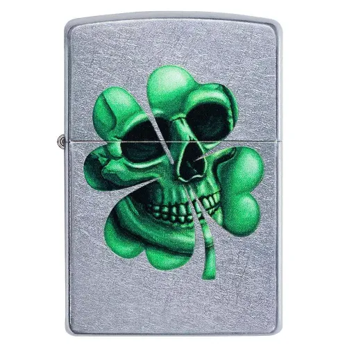 Бензиновые зажигалки Зажигалка бензиновая Zippo Lucky Skull Серебристая (49260) Бензиновые зажигалки Зажигалка бензиновая Zippo Lucky Skull Серебристая (49260)