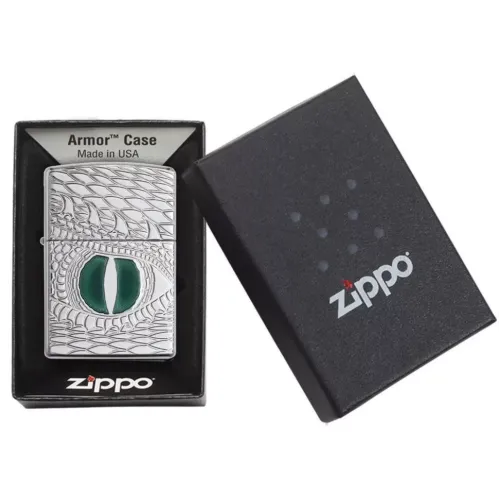 Бензиновые зажигалки Зажигалка бензиновая армированная ZIPPO Armor® High Polish Chrome Dragon Eye (28807)
