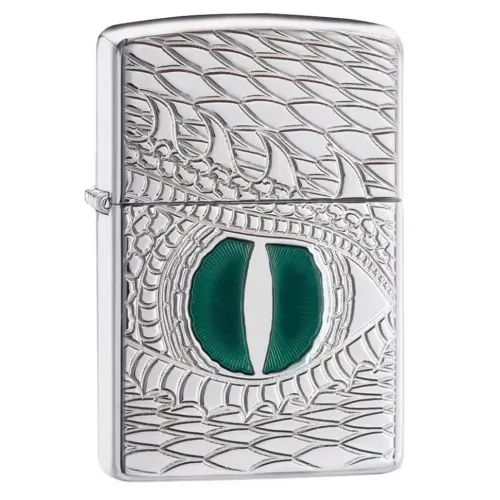 Бензиновые зажигалки Зажигалка бензиновая армированная ZIPPO Armor® High Polish Chrome Dragon Eye (28807)