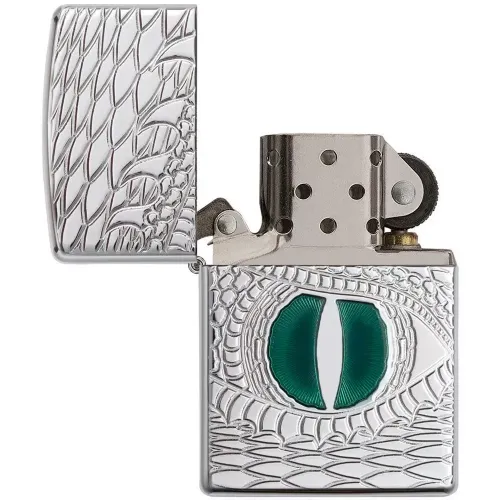 Бензиновые зажигалки Зажигалка бензиновая армированная ZIPPO Armor® High Polish Chrome Dragon Eye (28807)