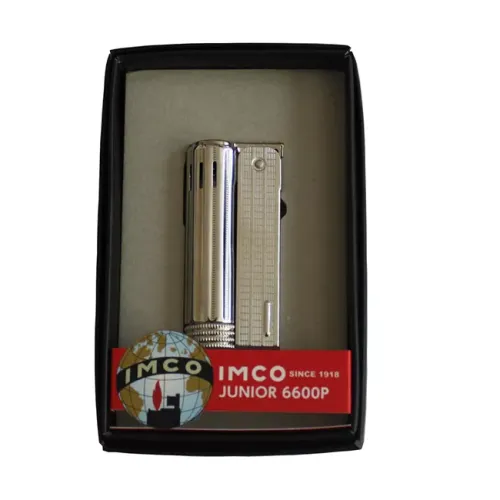 Бензинові запальнички Запальничка бензинова IMCO Junior 6600 Oil Сhrome Nickel E/T хром з насічками (IM1800010)