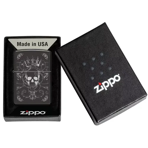 Бензинові запальнички Запальничка бензинова ZIPPO Royal Skull King Design (46699)