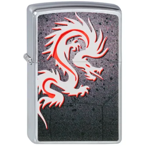 Бензинові запальнички Запальничка бензинова ZIPPO Satin Chrome Tatto Dragon (200.247)