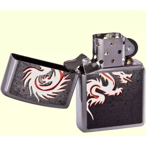 Бензинові запальнички Запальничка бензинова ZIPPO Satin Chrome Tatto Dragon (200.247)