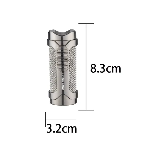 Газові запальнички Запальничка газова 3 турбо Silver Match Vaduz з підставкою і пробійником, метал, срібляста, подарункова коробка(40674381SL)