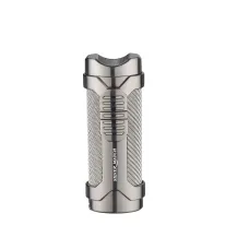 Запальничка газова 3 турбо Silver Match Vaduz з підставкою і пробійником, метал, срібляста, подарункова коробка(40674381SL)