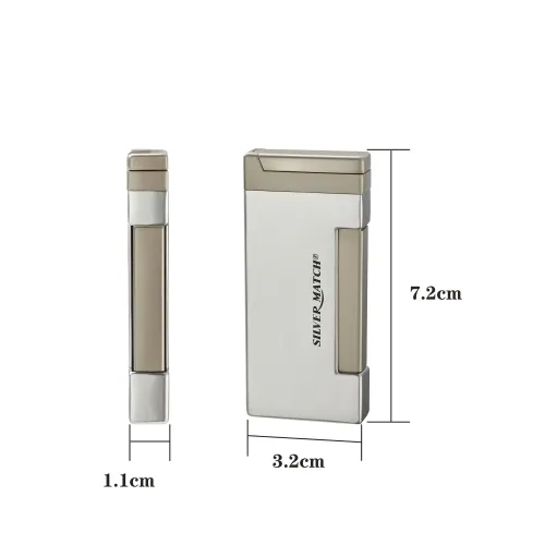 Газові запальнички Запальничка газова п'єзо турбо Silver Match Berlin хром сатин (40674363SL)