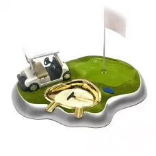 Запальничка настільна з попільничкою "Поле для гольфу" місце для зберігання сигарет29х24х10 см, коробка (DN26374)