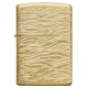 Зажигалка армированная бензиновая ZIPPO Armor® 360° MultiCut Tumbled Brass Luxury Waves, золотистая (46273)