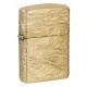 Зажигалка армированная бензиновая ZIPPO Armor® 360° MultiCut Tumbled Brass Luxury Waves, золотистая (46273)