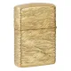 Зажигалка армированная бензиновая ZIPPO Armor® 360° MultiCut Tumbled Brass Luxury Waves, золотистая (46273)
