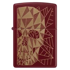 Зажигалка бензиновая ZIPPO Reg Merlot Matte Geometric Skull Design красный (46835)