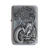 Зажигалка бензиновая Champ Bike Lighter дракон и байк (40400300B)
