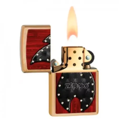 Зажигалка бензиновая Zippo Leather Retro Flame (28832)