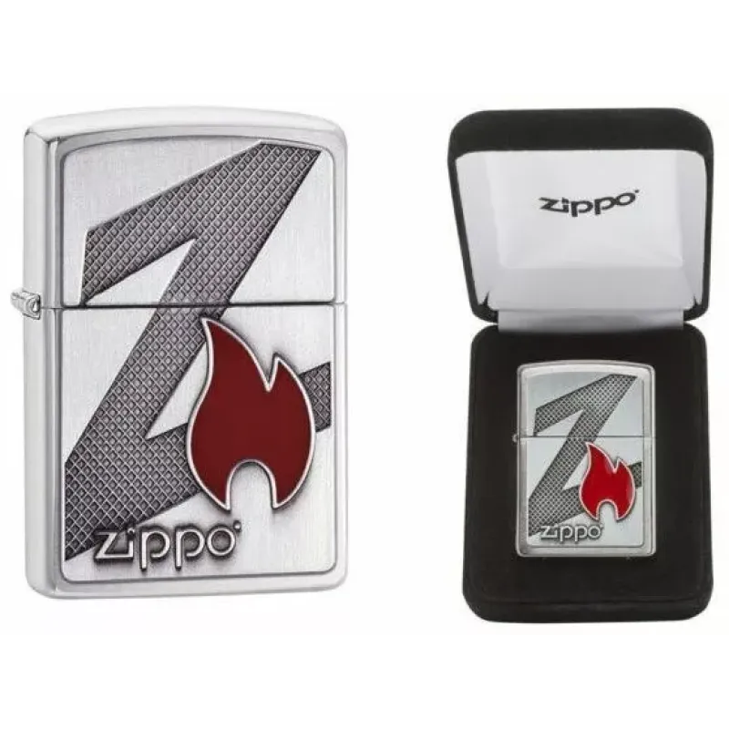 Зажигалка бензиновая ZIPPO Z Flame, подарочная бархатная коробочка (29104)