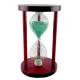 Песочные часы на 10 мин в дереве, зеленый песок 14,5х9х9 см (DN32071D)