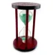 Песочные часы на 10 мин в дереве, зеленый песок 14,5х9х9 см (DN32071D)