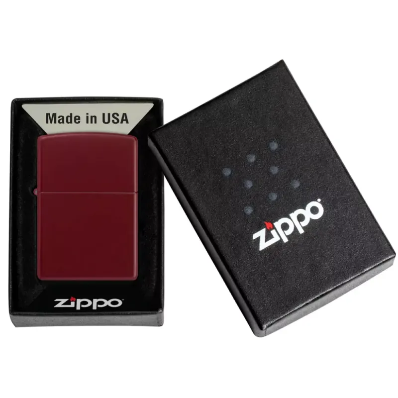 Зажигалка бензиновая Zippo Reg Merlot Matte Красная (46021) Зажигалка бензиновая Zippo Reg Merlot Matte Красная (46021)