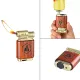 Зажигалка газовая трубочная пьезо с боковым пламенем Laguiole Woody, рисунок текстура дерево, красный, подарочная коробка (40201458)