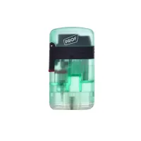 Зажигалка газовая 2 турбо Prof Double Jet Flame Transparent Зеленая (40803728GRE)