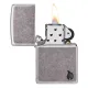 Зажигалка армированная бензиновая Zippo Armor® Antique Silver Plate Series Flame, серая (46399)