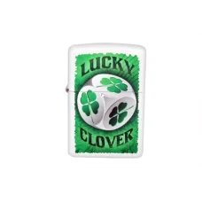 Зажигалка Zippo CLOVER DICE WHITE MATTE (28298)