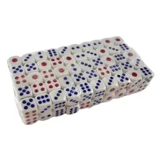 Кости игральные 100 штук 13х13х13 см, пластик (13х6,5х2,6 см) запайка пленка (DN35244)