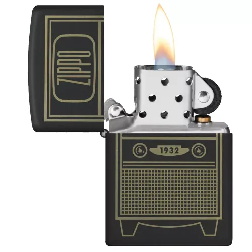 Зажигалка бензиновая Zippo 218 Vintage TV Design Черная (48619)