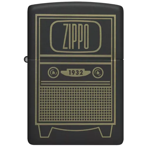 Зажигалка бензиновая Zippo 218 Vintage TV Design Черная (48619)