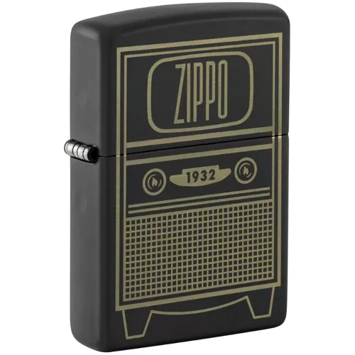 Зажигалка бензиновая Zippo 218 Vintage TV Design Черная (48619)