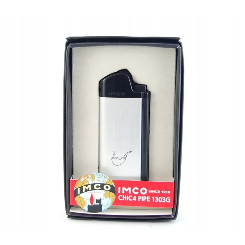 Зажигалка газовая кремниевая для трубки с инструментами IMCO Chic 4 Pipe Flint Silver серебристая (IM1800002)