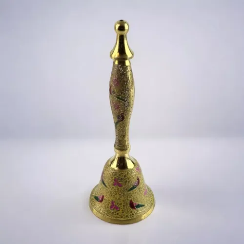 Інше Дзвіночок бронзовий із ручкою Н-21,5 см "Пташки на жовтому фоні" гравіювання (DN35951D)