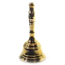 Колокольчик с ручкой бронзовый h-11 см, диаметр 5,5, золотистый (DN25870)