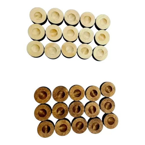 Игровые аксессуары Фішки/шашки для нард з виємкою, кубіки, натуральне дерево D-28мм, H-10мм (DN36035)