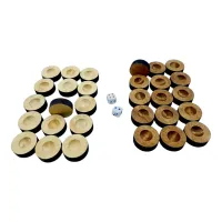 Фішки/шашки для нард з виємкою, кубіки, натуральне дерево D-28мм, H-10мм (DN36035)