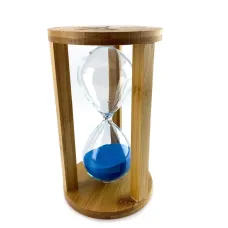 Часы песочные бамбуковые DUKE 60 мин Синий песок (DN32884A)